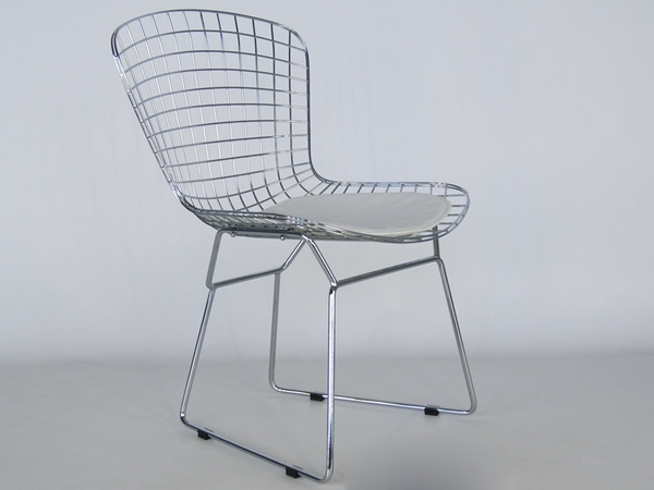 Bertoia Wire Side Stuh - Weiß
