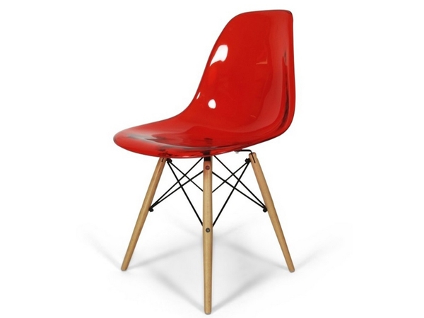 DSW Stuhl - Durchsichtig Rot