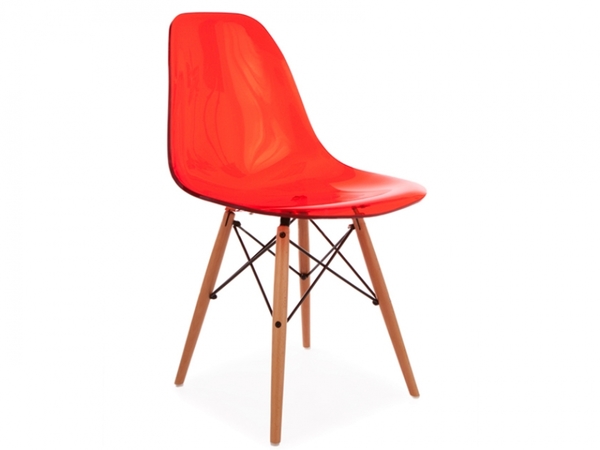 DSW Stuhl - Durchsichtig Rot