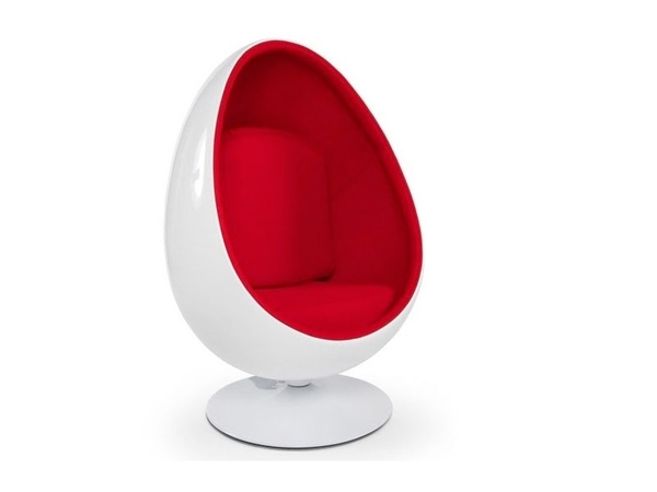 Ovaler Egg Sessel - Rot