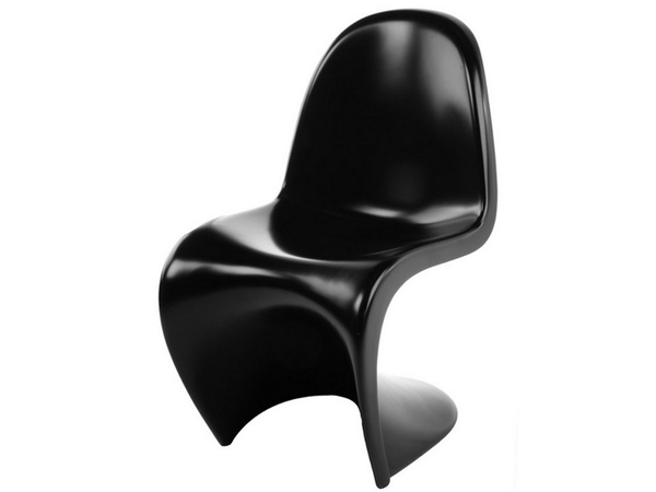Panton Stuhl - Schwarz Glänzend