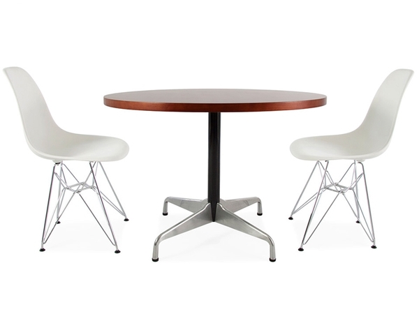 Tisch Eames Contract und 2 Stühlen