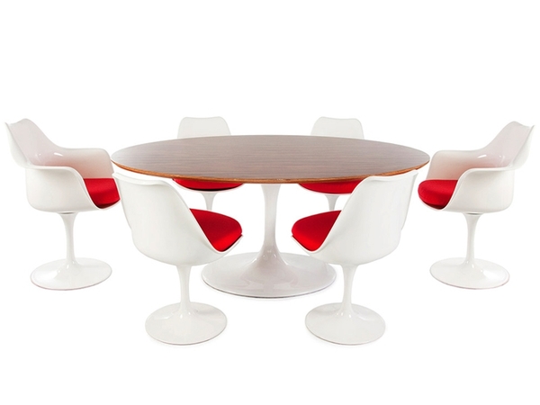 Tisch Saarinen mit 6 Stühlen